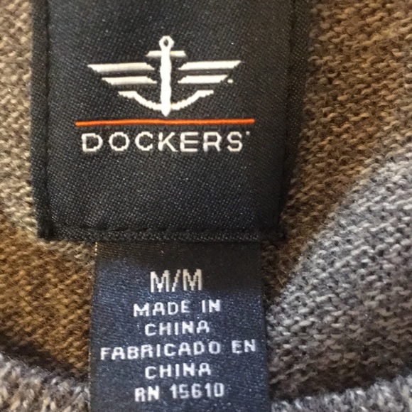 Dockers lightweight argyle sweater in browns MM - Picture 3 of 3